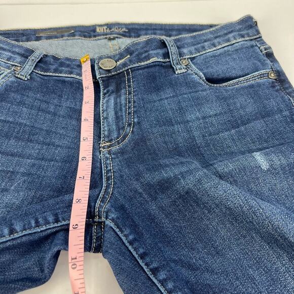 KUT from the Kloth 6 Dark Wash Mid Rise Distressed Boyfriend Jeans #KP176MA5SF - Picture 11 of 11